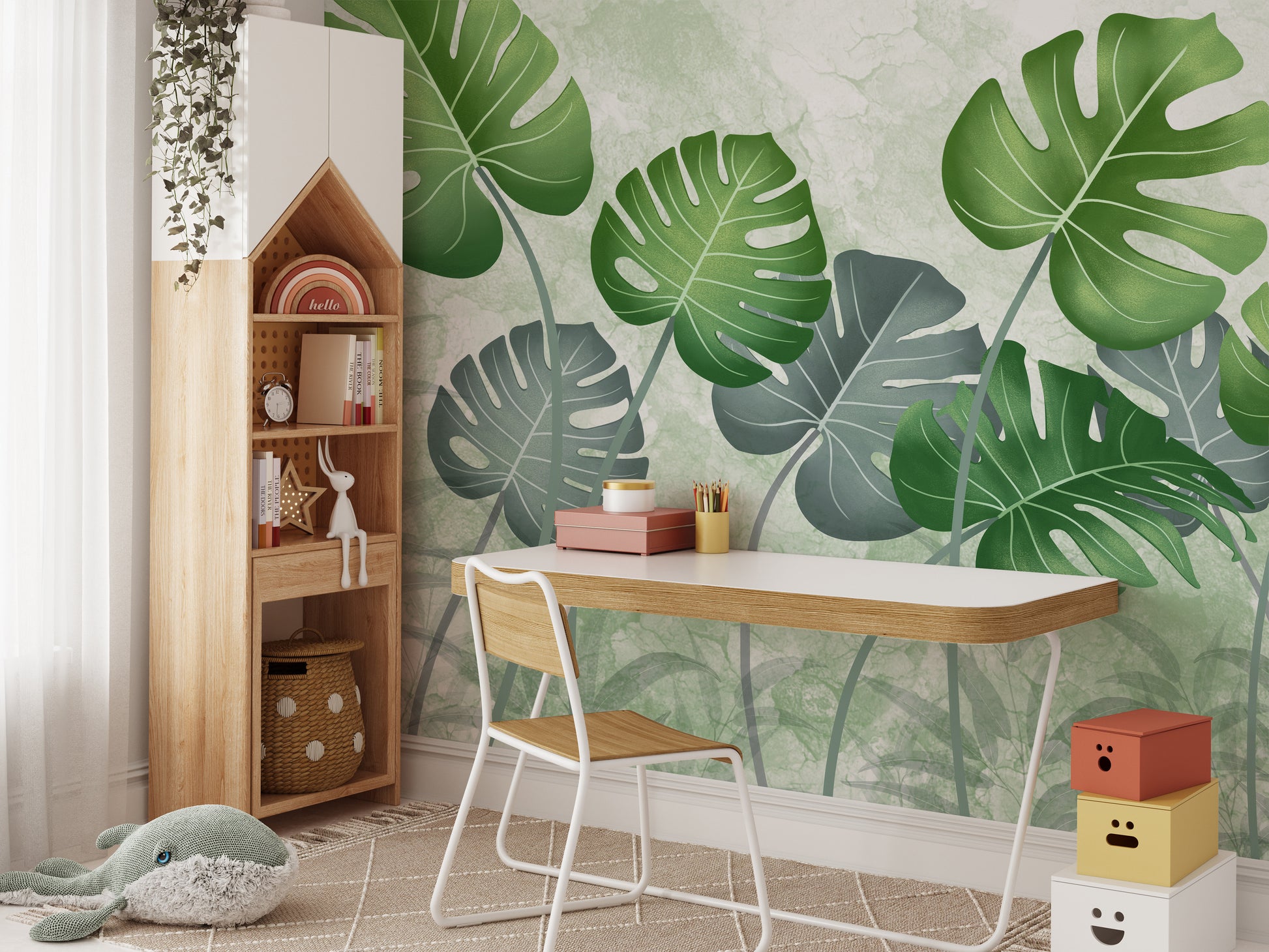 Exotic tropical trees wall mural art