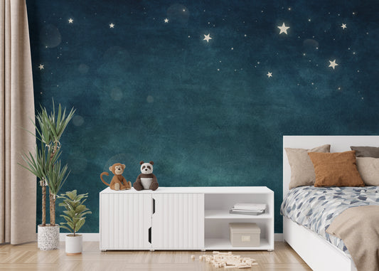 Starry night sky wallpaper design
