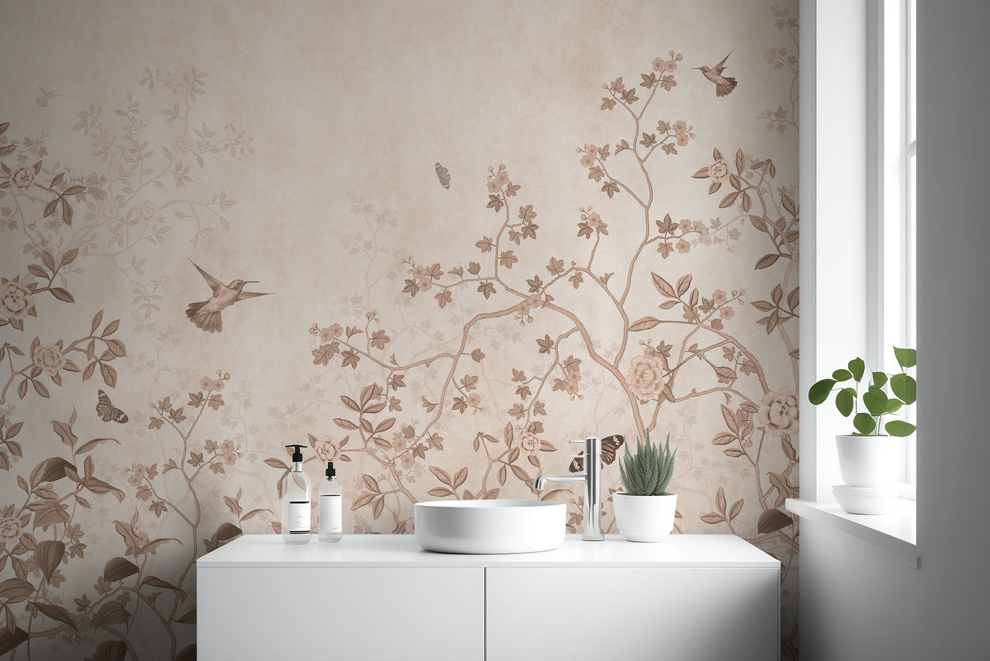 Timeless Victorian-style botanical wallpaper for walls
