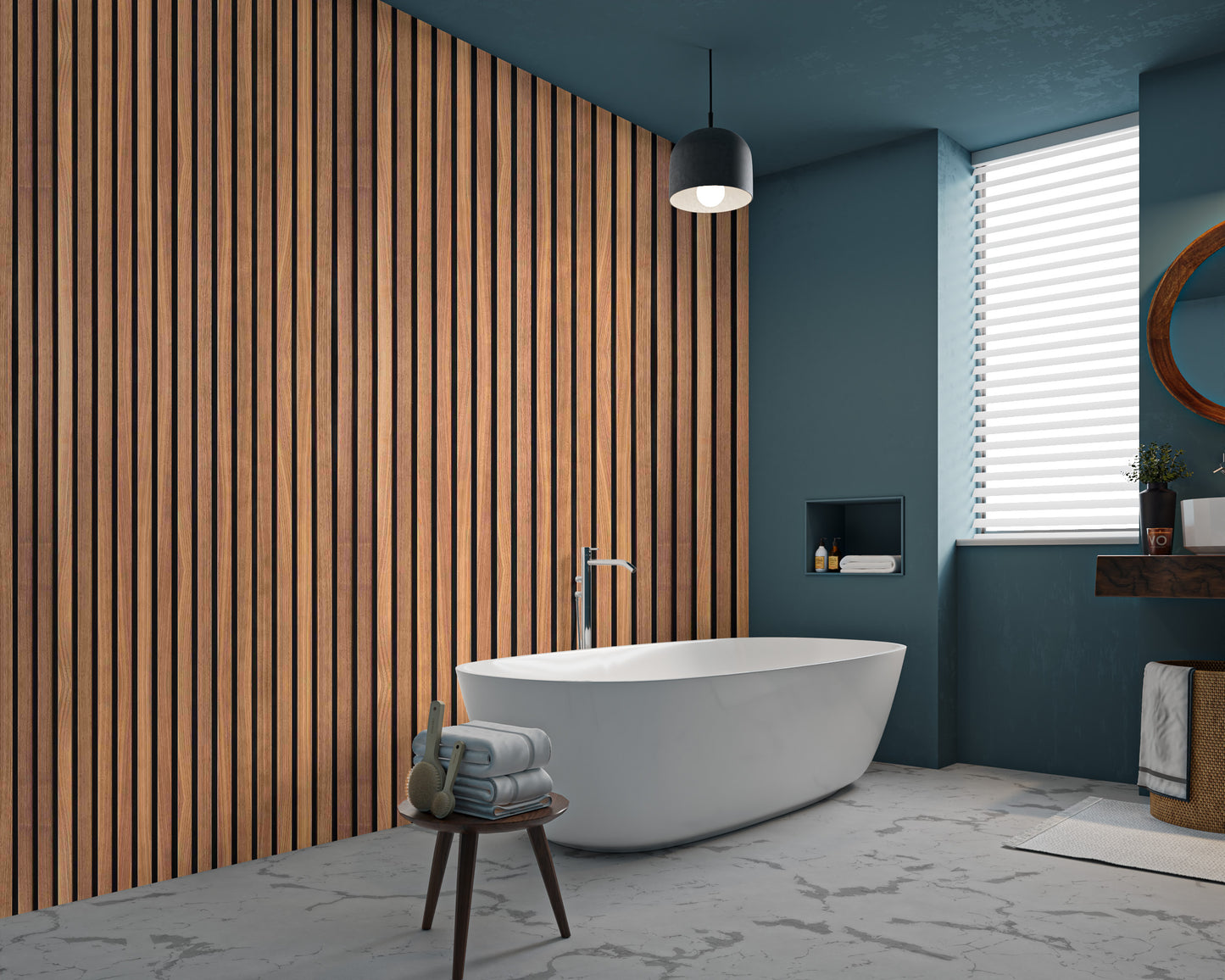 Minimalist wooden wall panels wallpaper for sleek spaces
