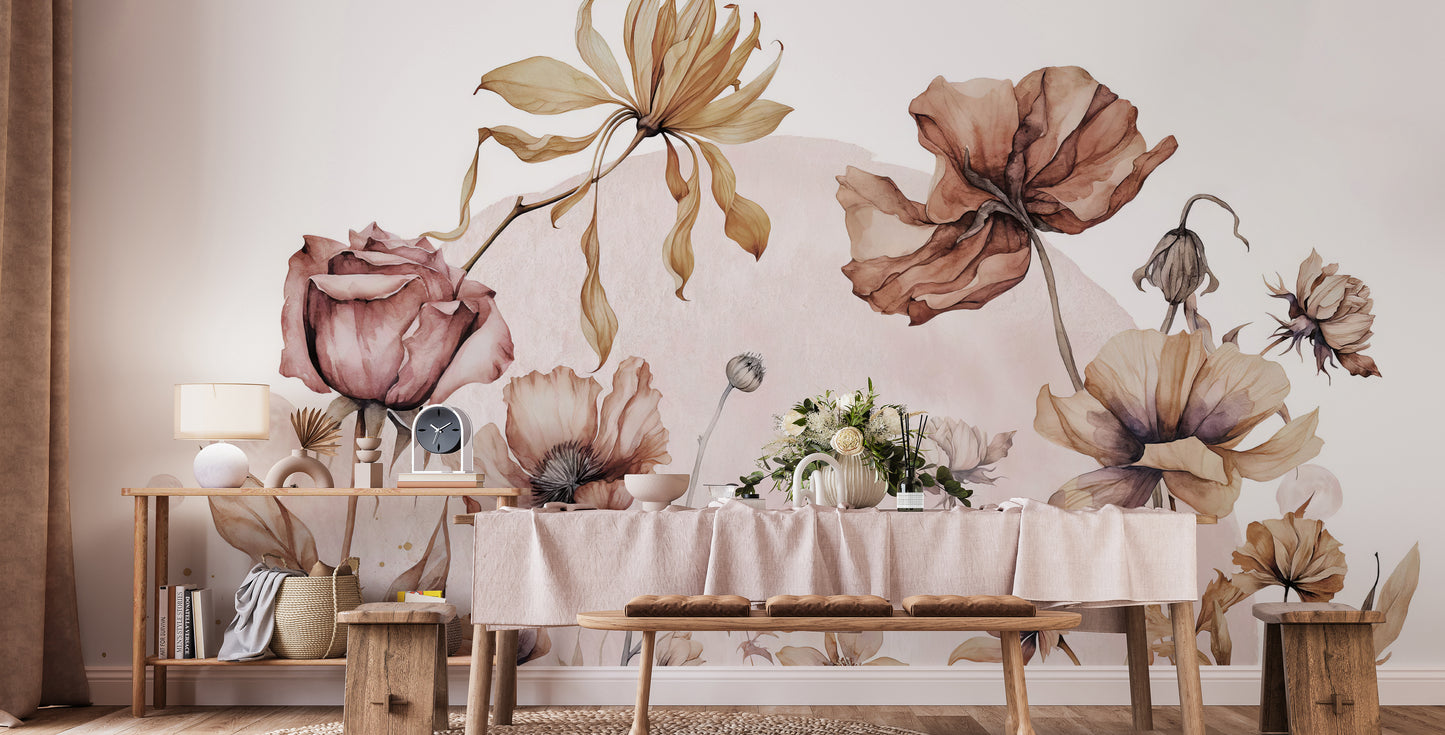 Vintage Floral Wall Mural