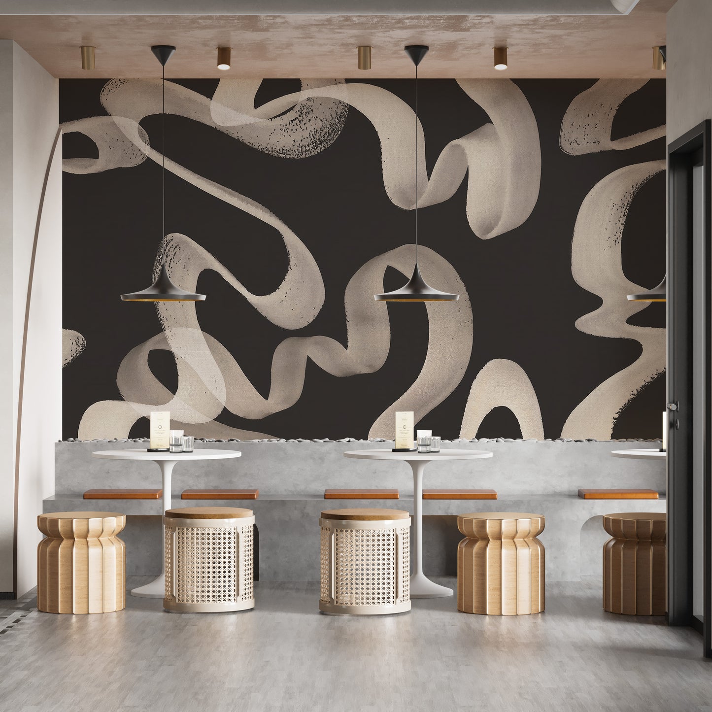 Abstract Swirls Wall Mural