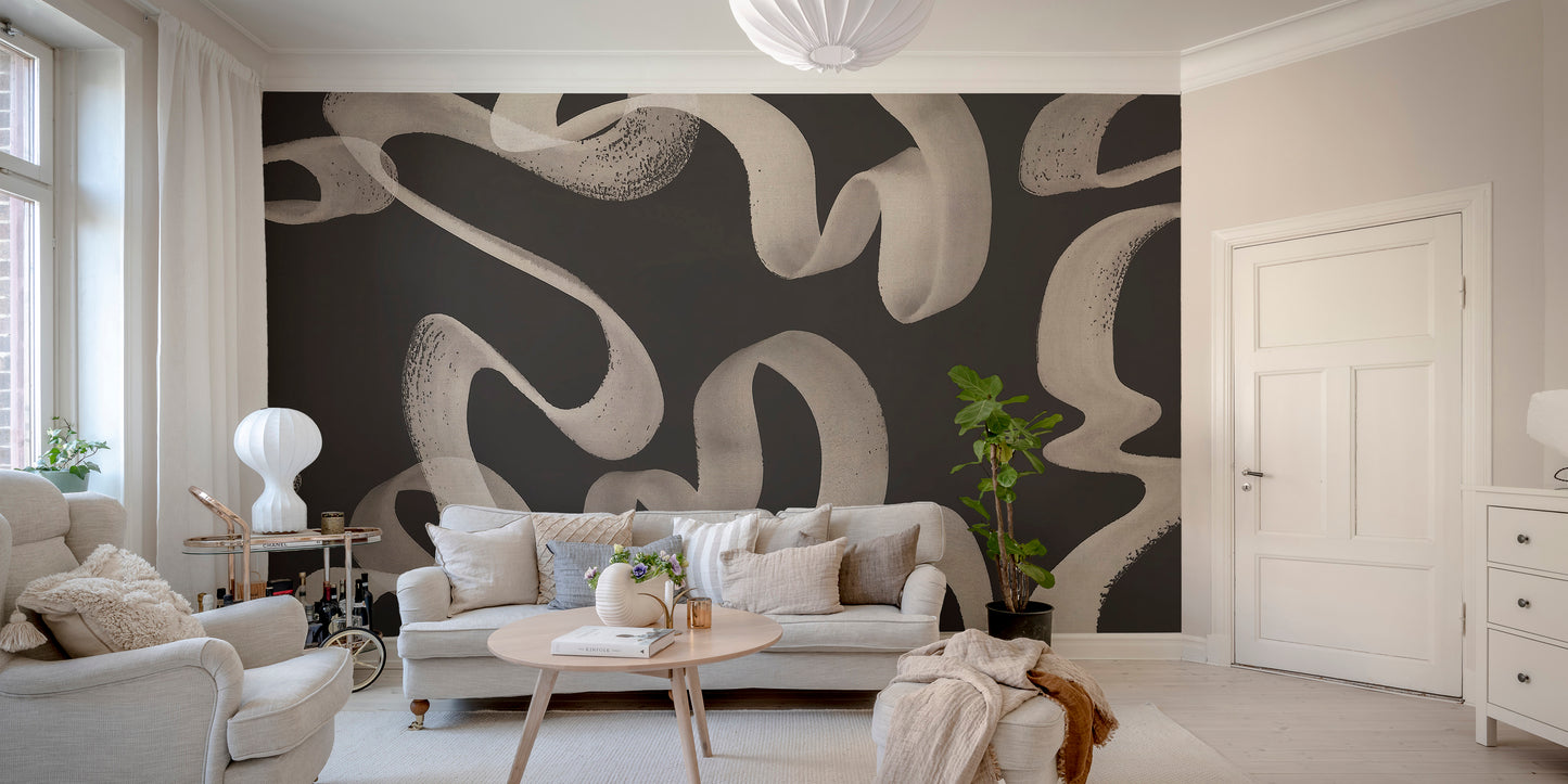 Abstract Swirls Wall Mural