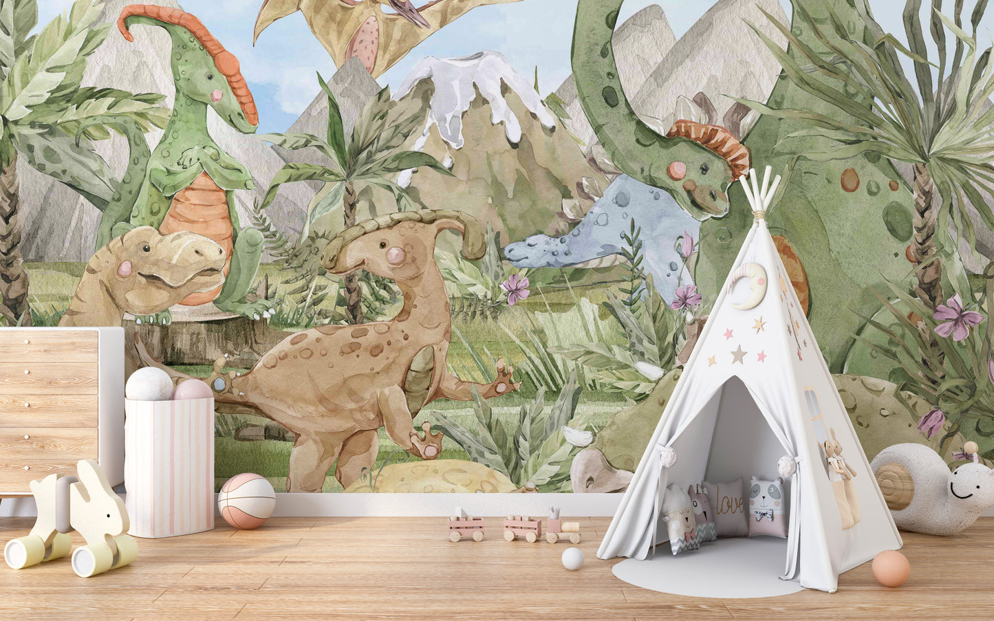 Dinosaur Kids Wall Mural