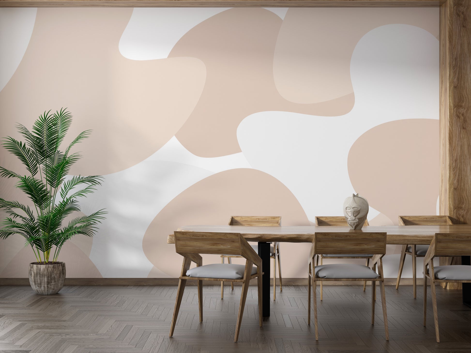 Calming pastel abstract wallpaper for modern walls