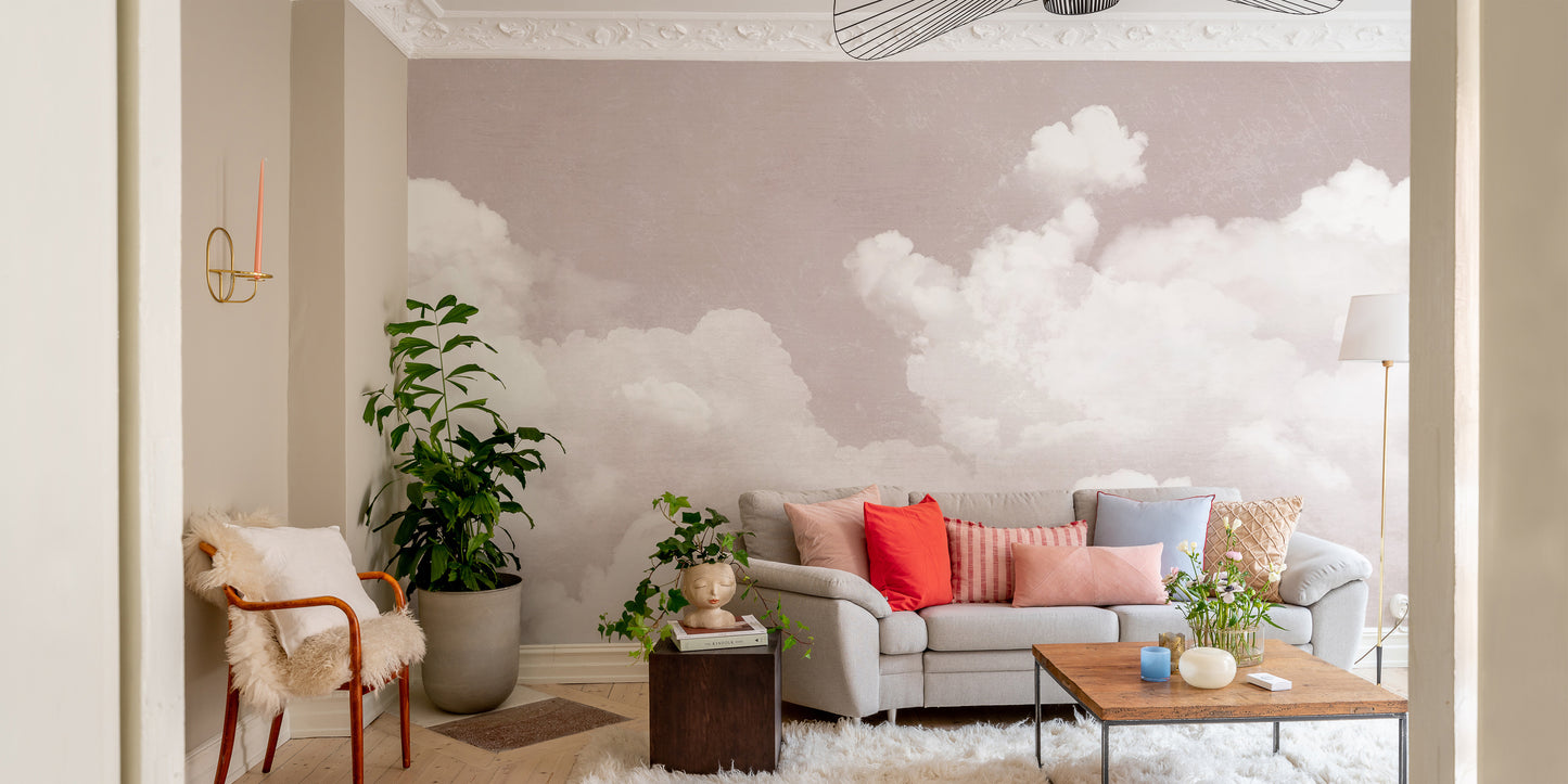 Pink Clouds Wall Mural