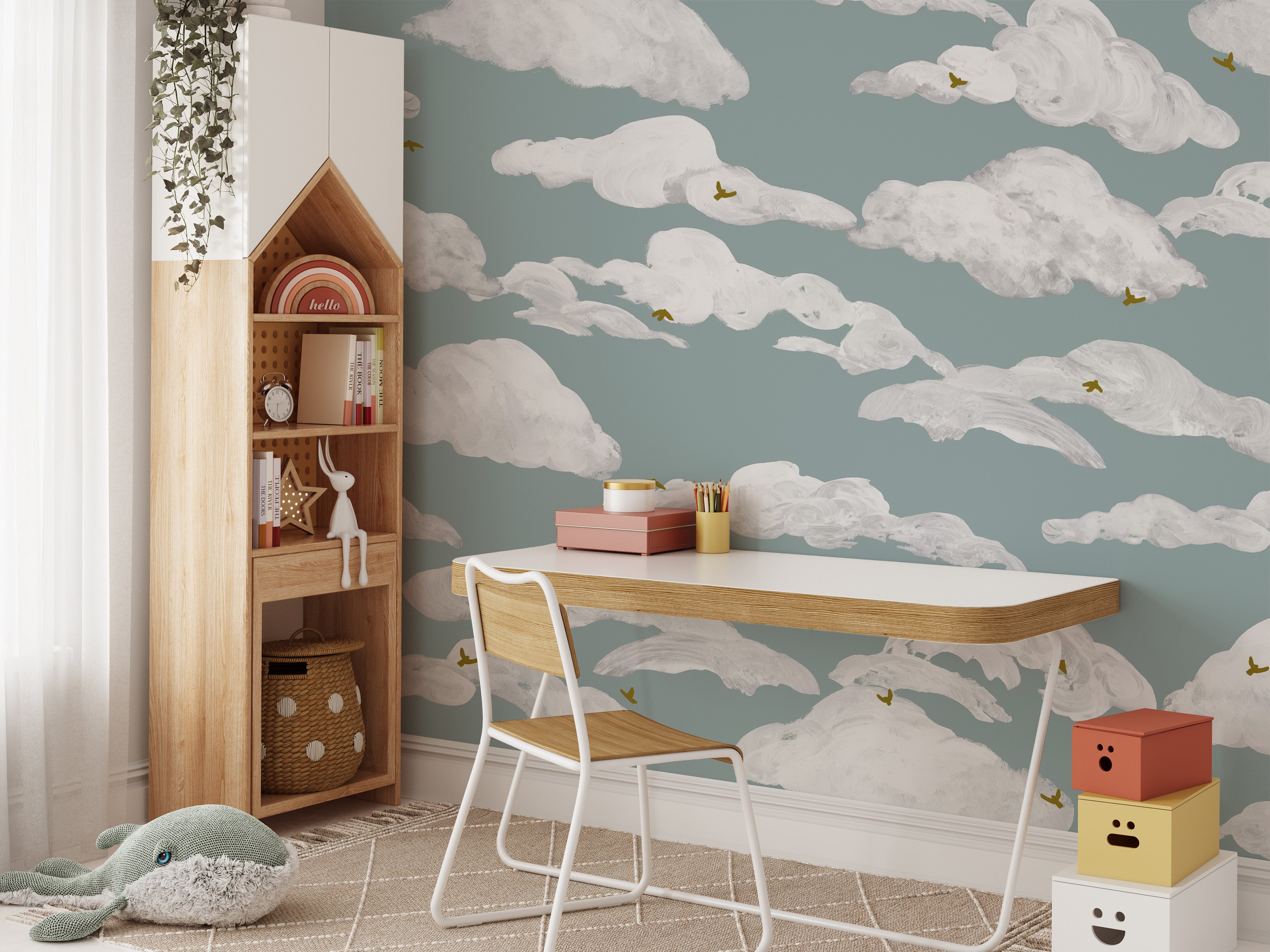 Serene sky wallpaper mural for walls