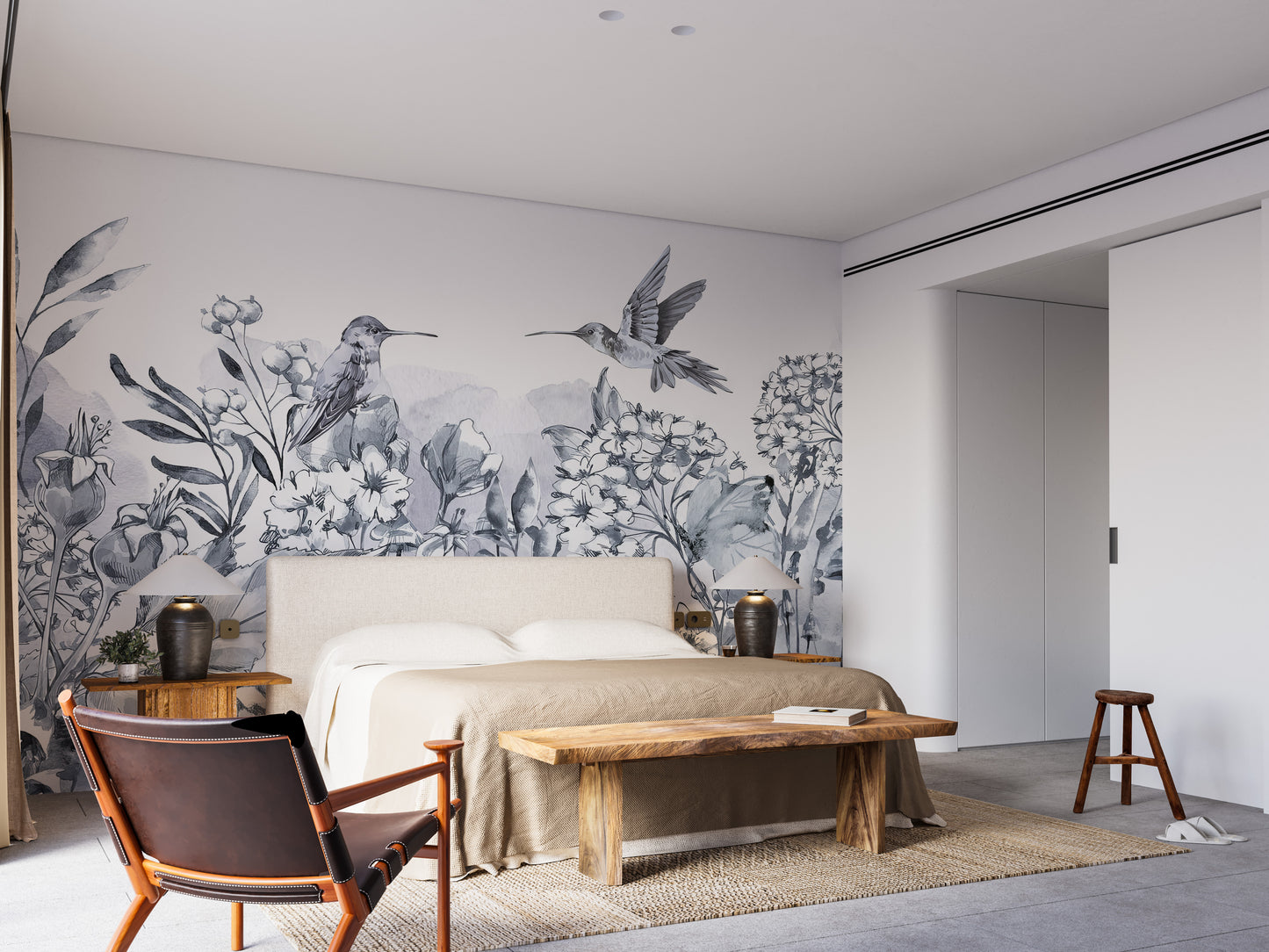 Hummingbird Garden Wall Mural