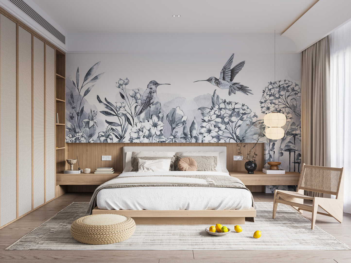 Hummingbird Garden Wall Mural