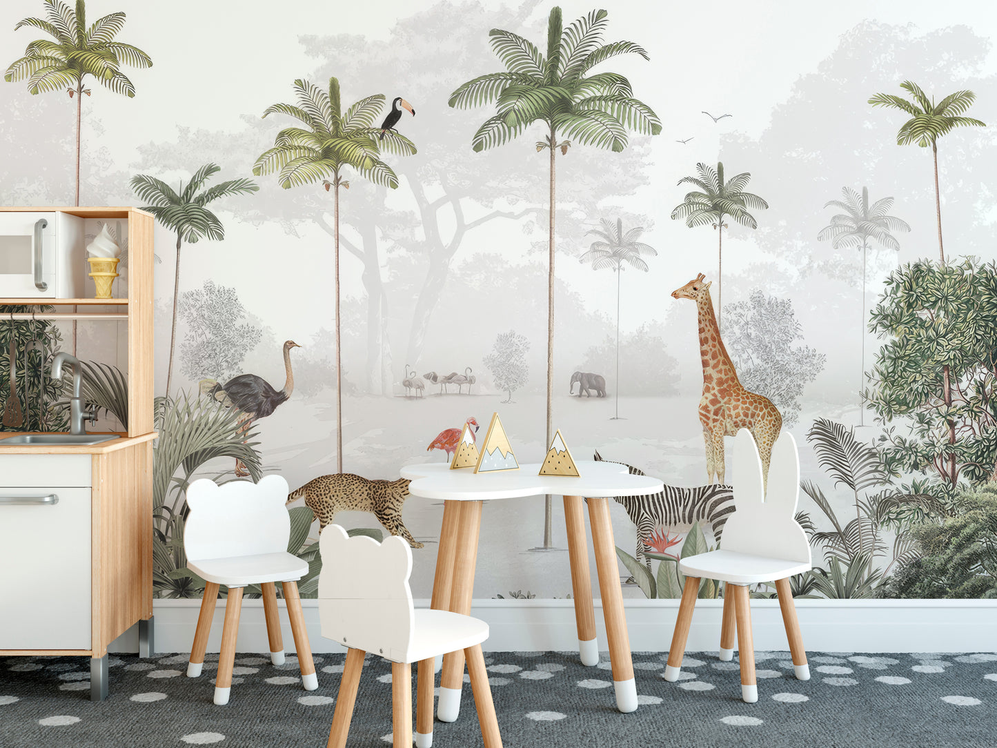 Rainforest Animal Wall Mural