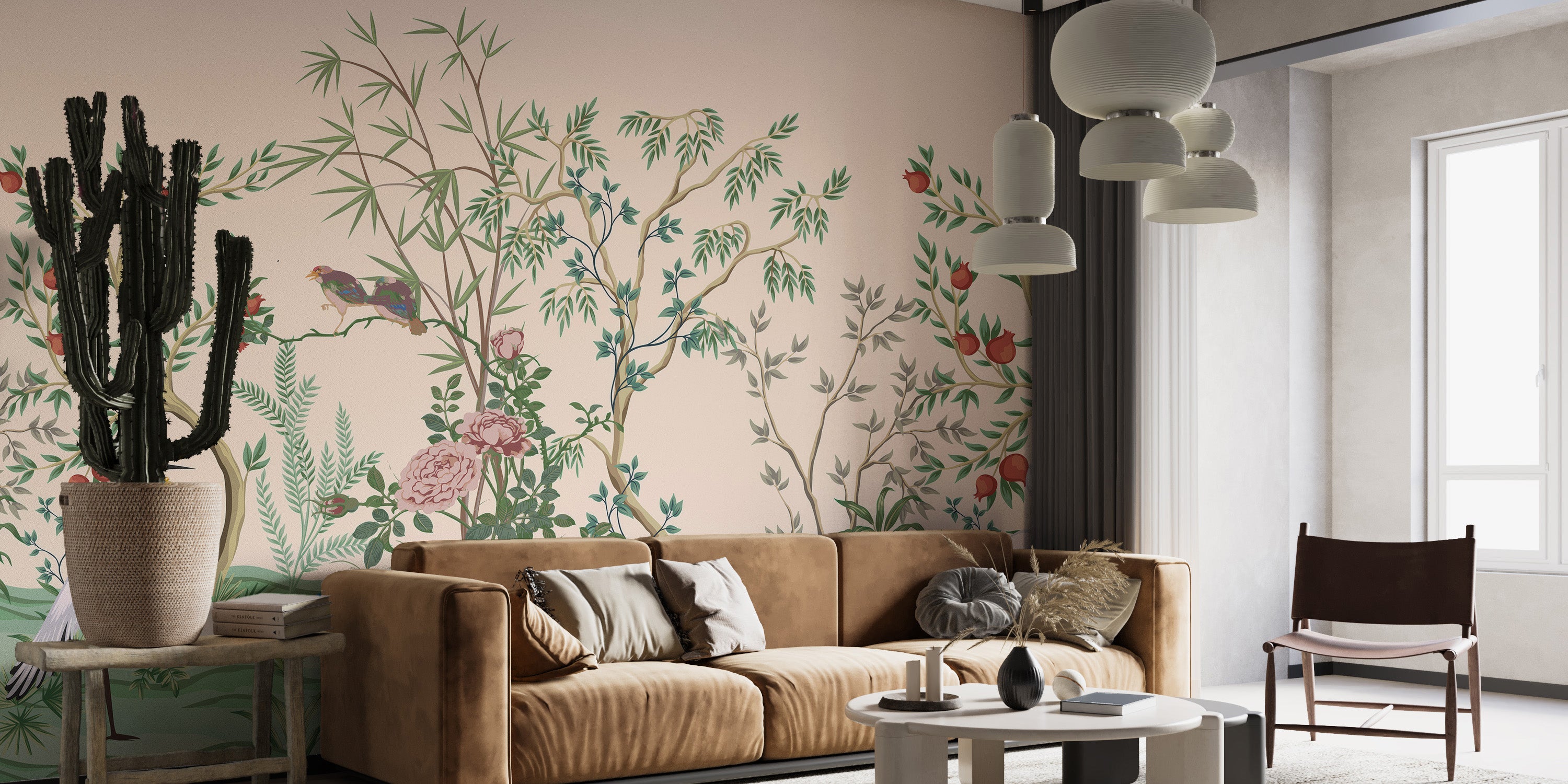 Serene Chinese garden wall mural