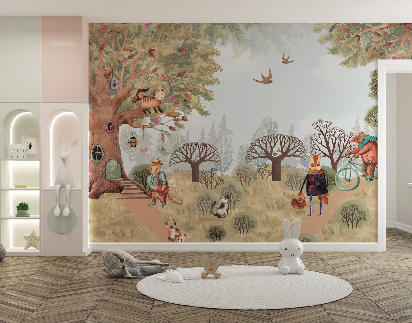 Fairy-tale Critter Countryside Mural