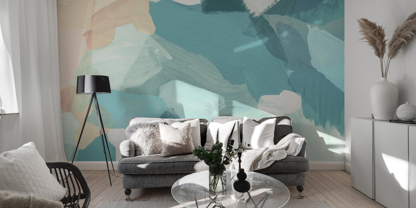 Abstract Brushstroke Wall Mural