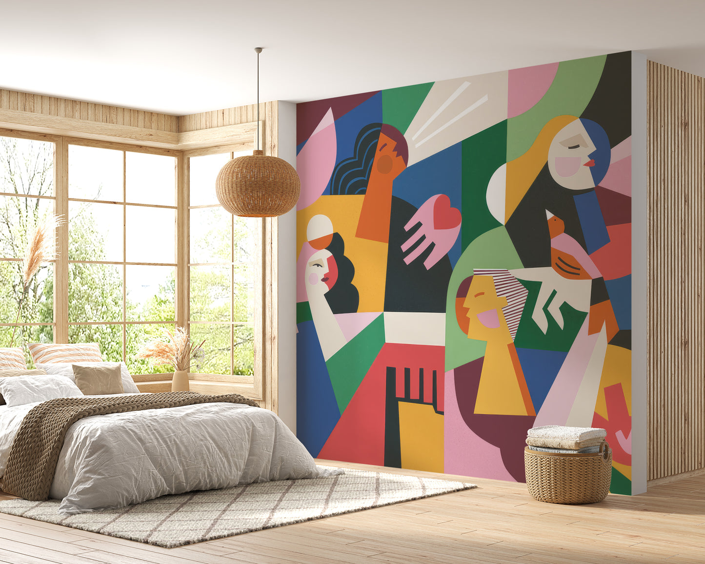 Colorful Fashionable Women Mural