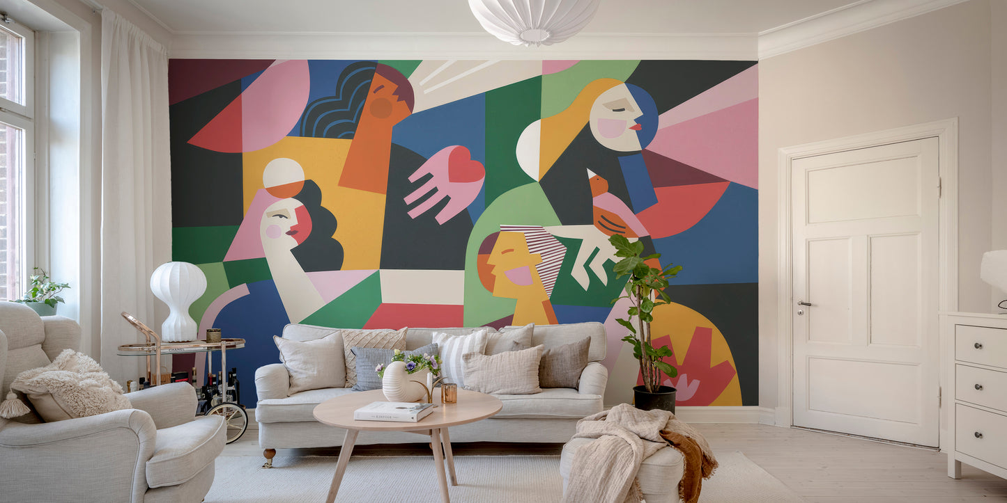 Fashionable women mural wallpaper for bold interiors