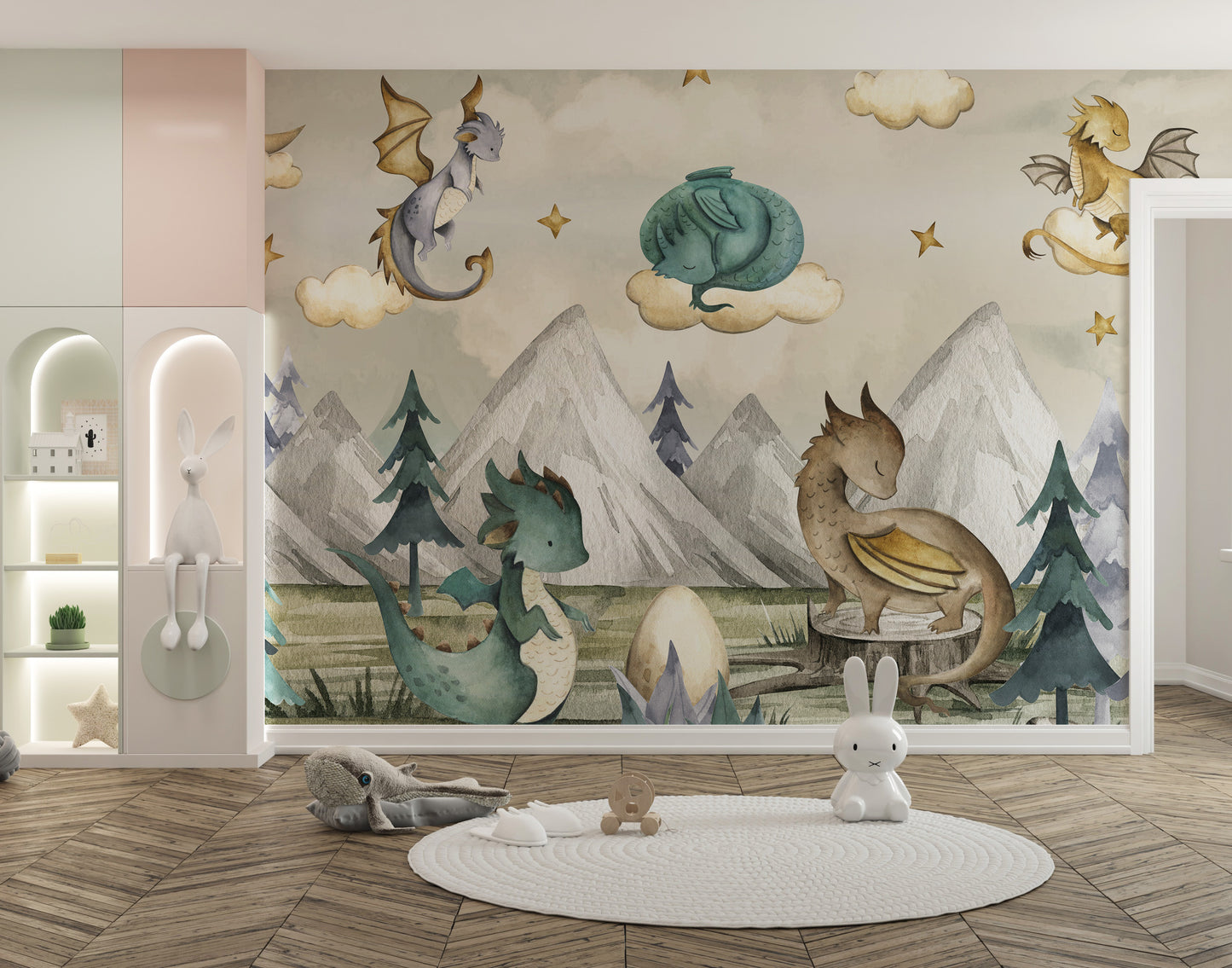 Dragon Fantasy World Wallpaper Mural