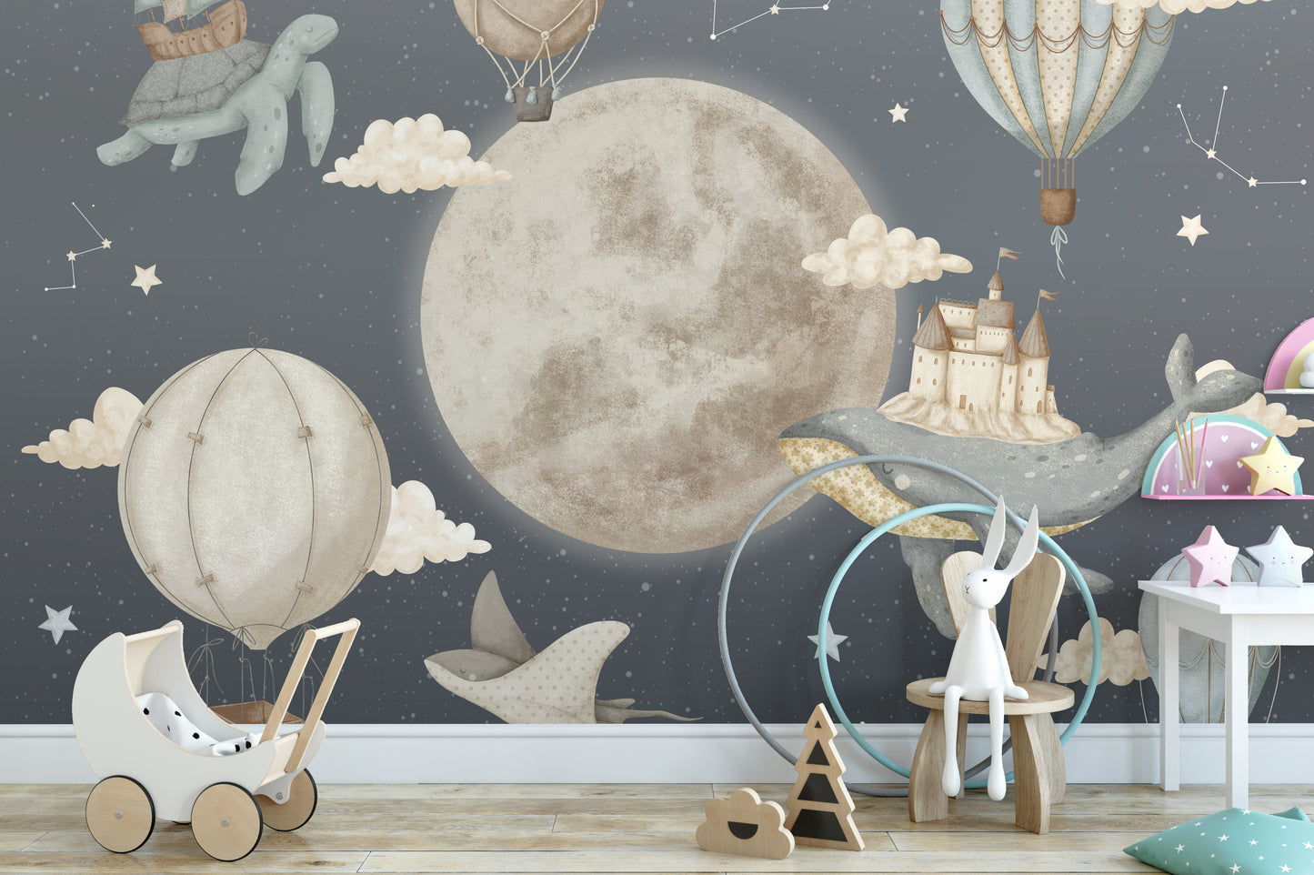 Vintage Balloon Wall Mural