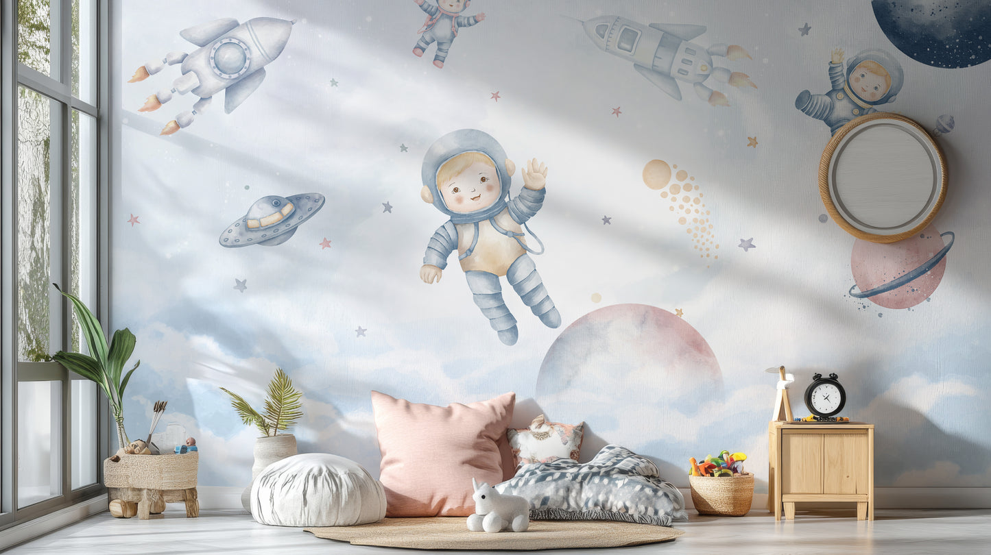 Space Adventure Kids Wallpaper