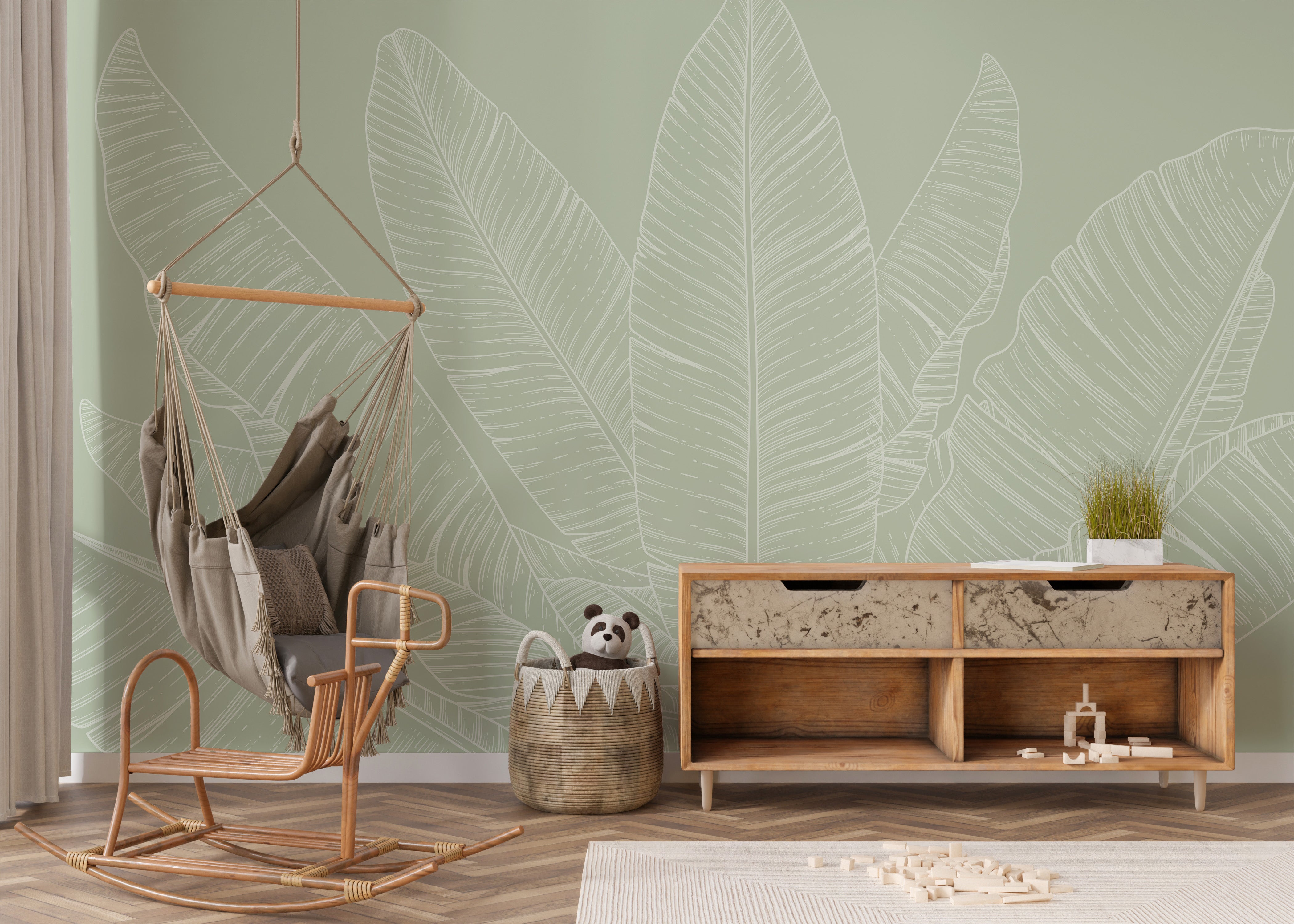 Elegant banana leaf design for modern decor