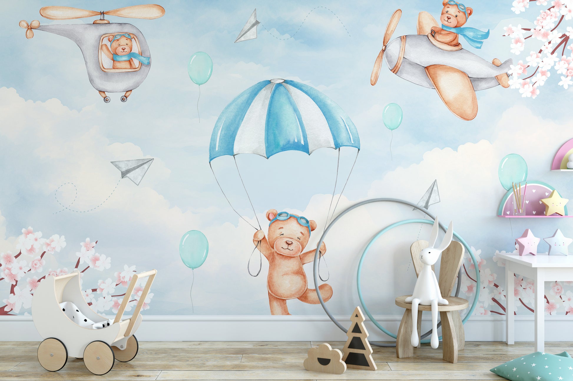 Dreamy Sky Adventure Wall Mural - Giffywalls