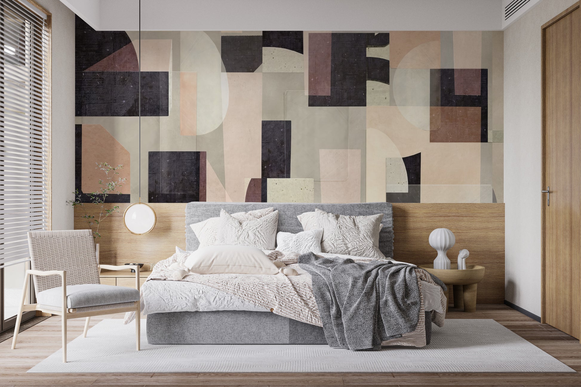 Elegant modern wallpaper with geometric abstract patterns