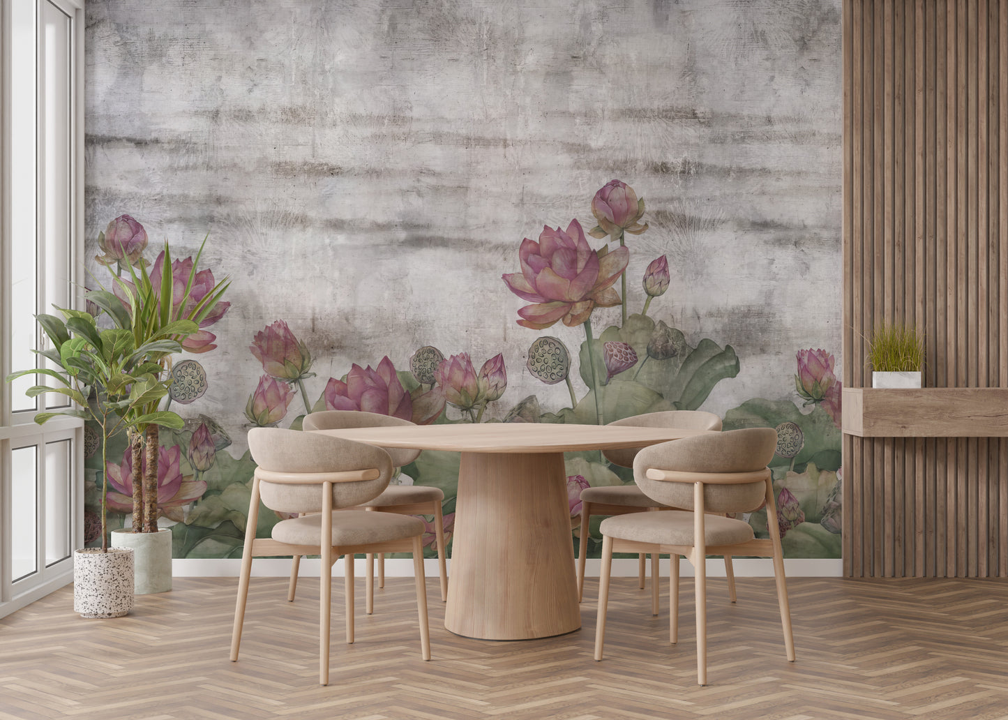 Lotus Elegance Wall Mural