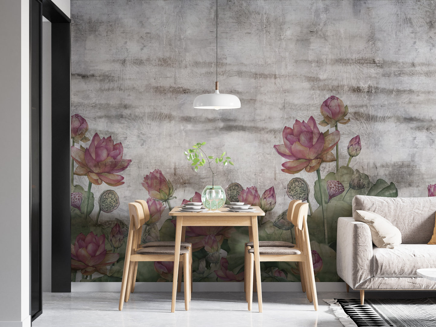 Lotus Elegance Wall Mural