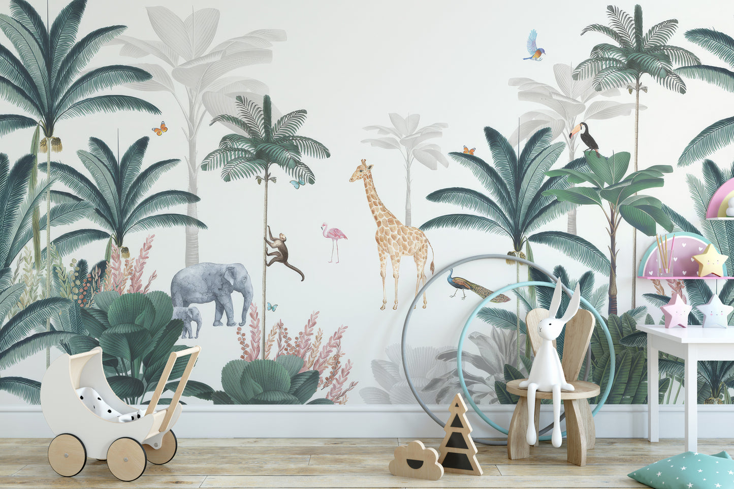 Tropical Safari Wall Mural