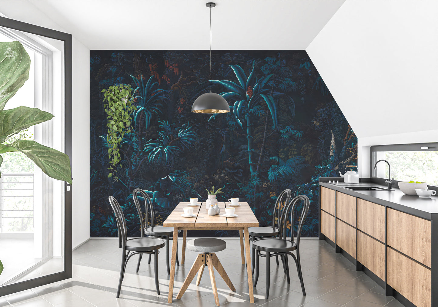 Moonlight Forest Wall Mural