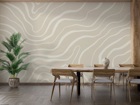 Abstract lines wallpaper with natural tones