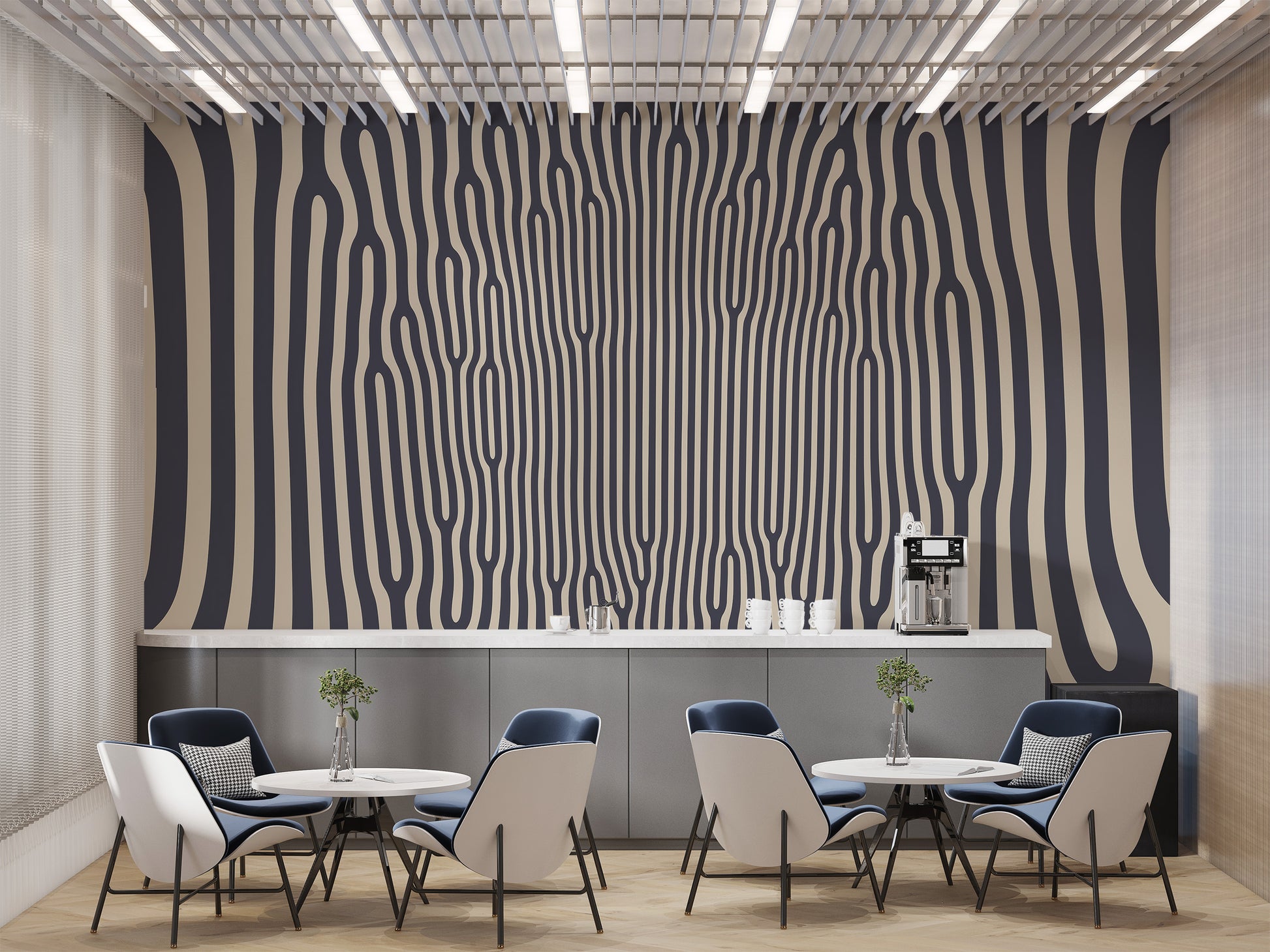 Stylish harmony mural for serene spaces
