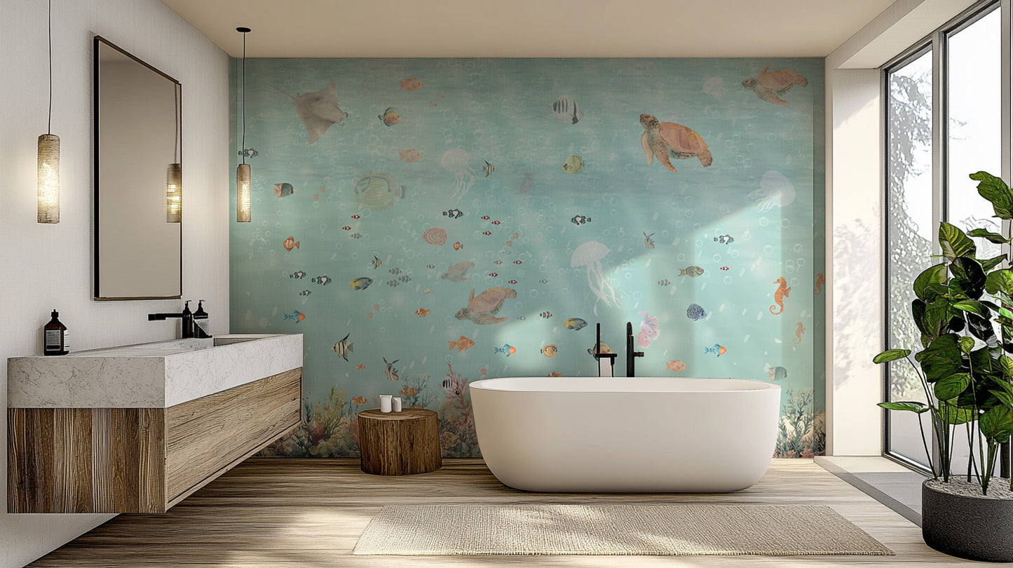 Underwater Marine Life Wallpaper Mural