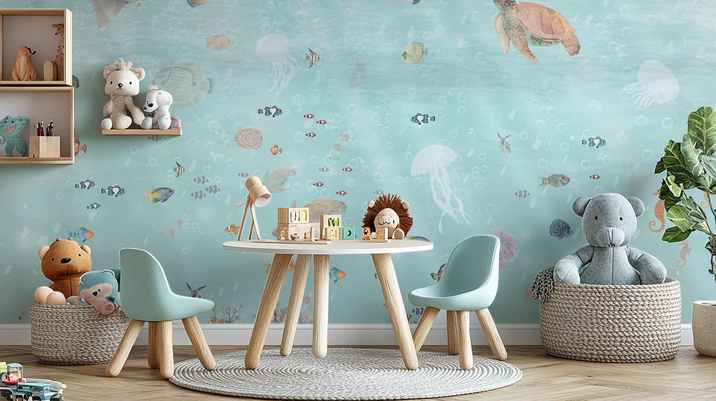 Underwater Marine Life Wallpaper Mural