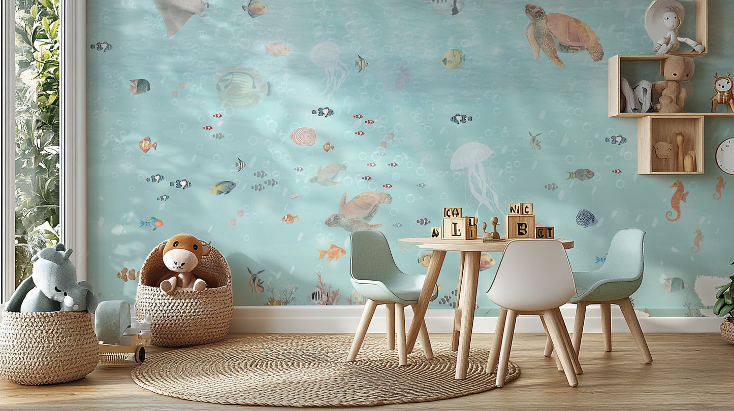 Underwater Marine Life Wallpaper Mural