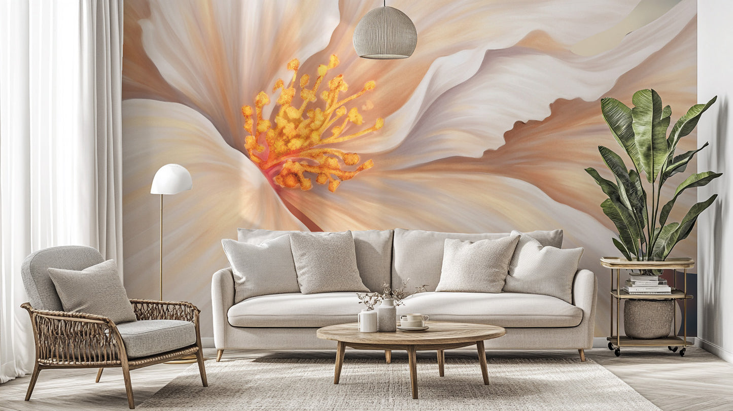 Elegant Oversized Floral Wall Mural