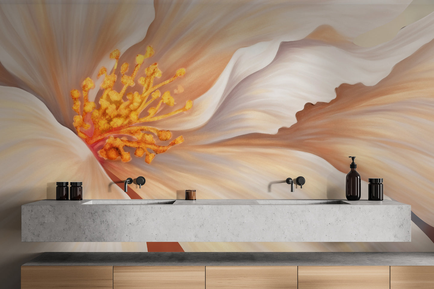 Elegant Oversized Floral Wall Mural