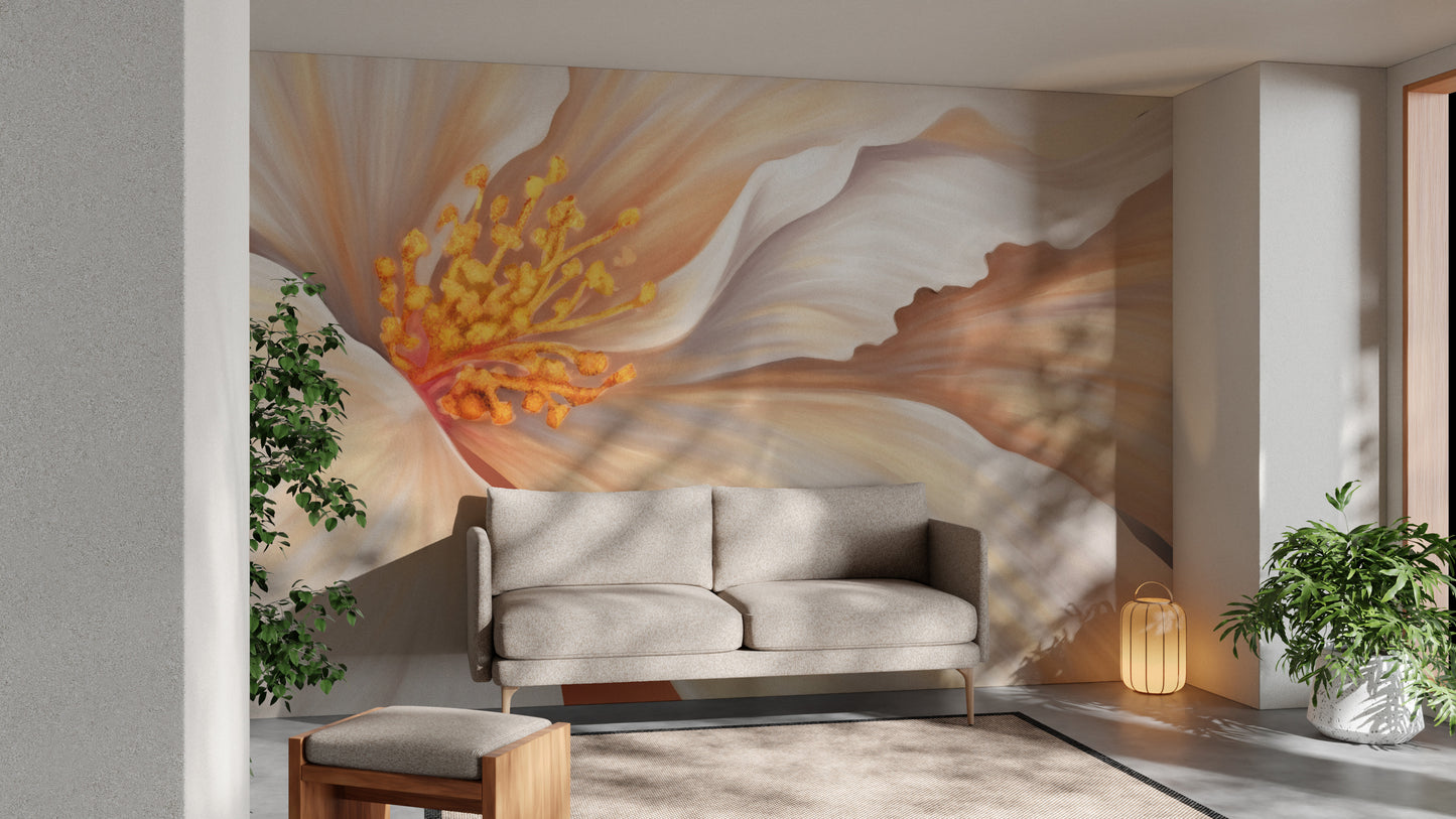 Elegant Oversized Floral Wall Mural