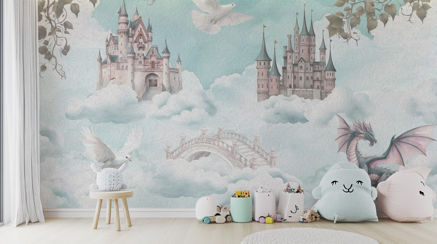 Enchanted fairytale wallpaper with magical scenery
