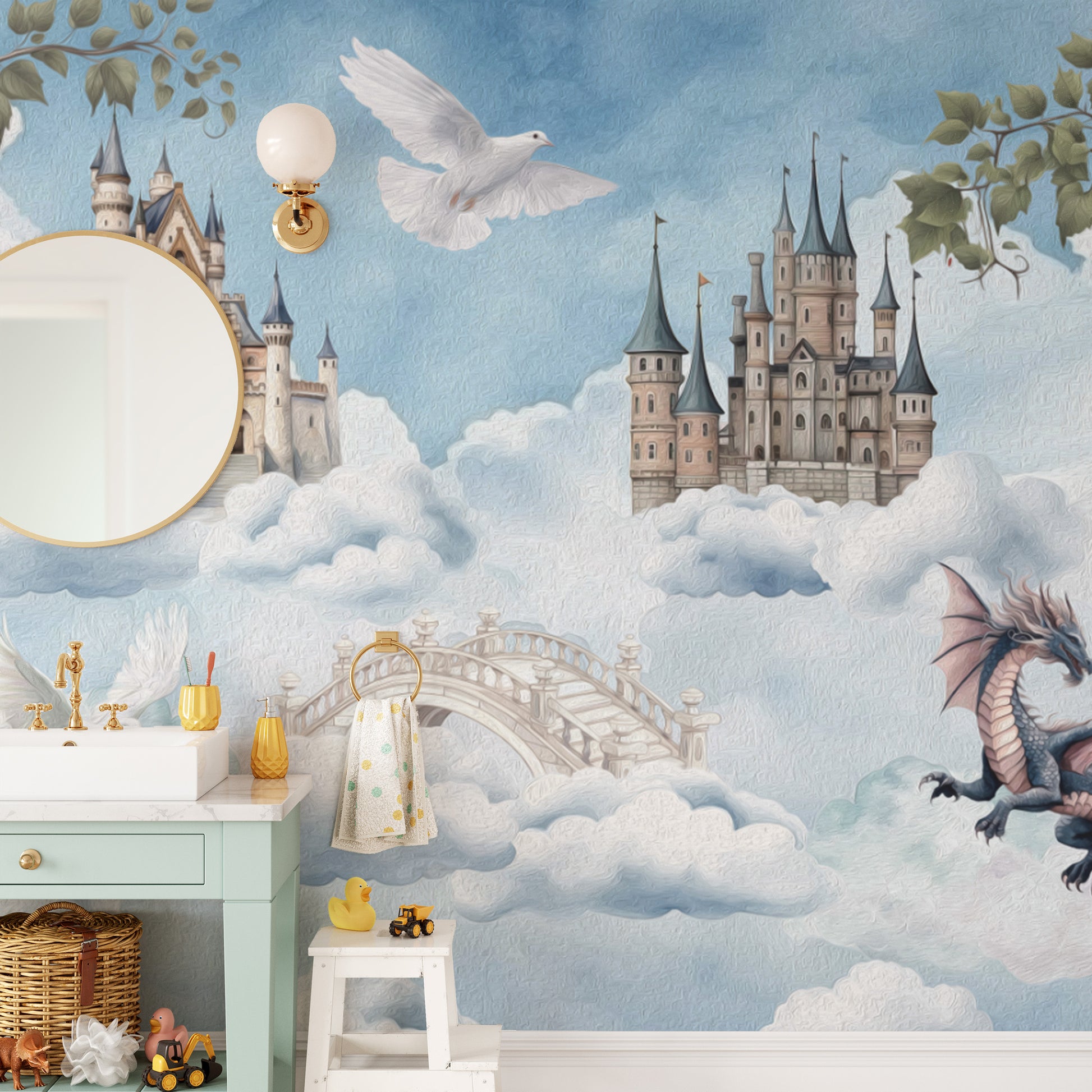 Mystical floating kingdom wallpaper for fantasy lovers
