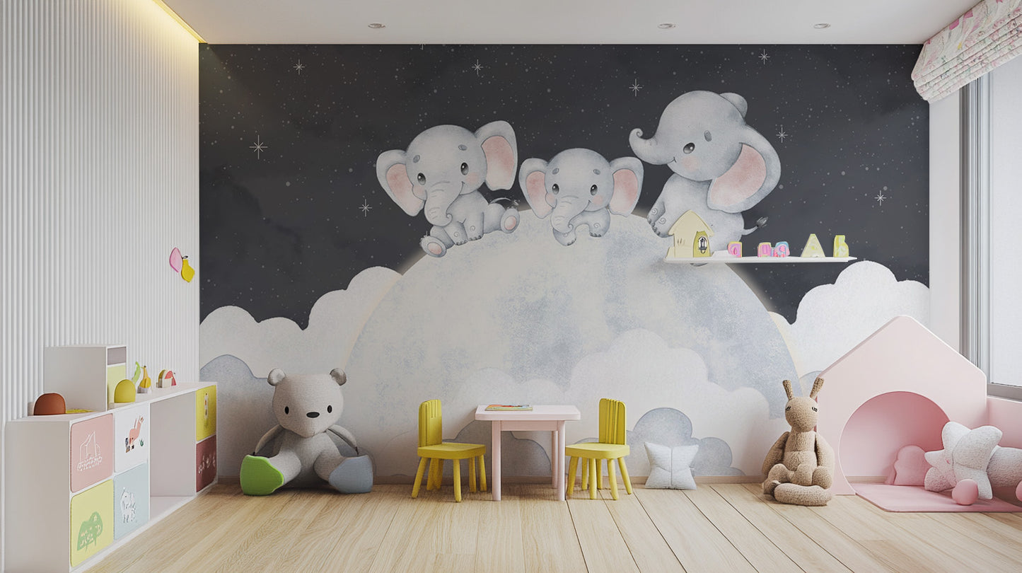 Dreamy Baby Elephant Wallpaper