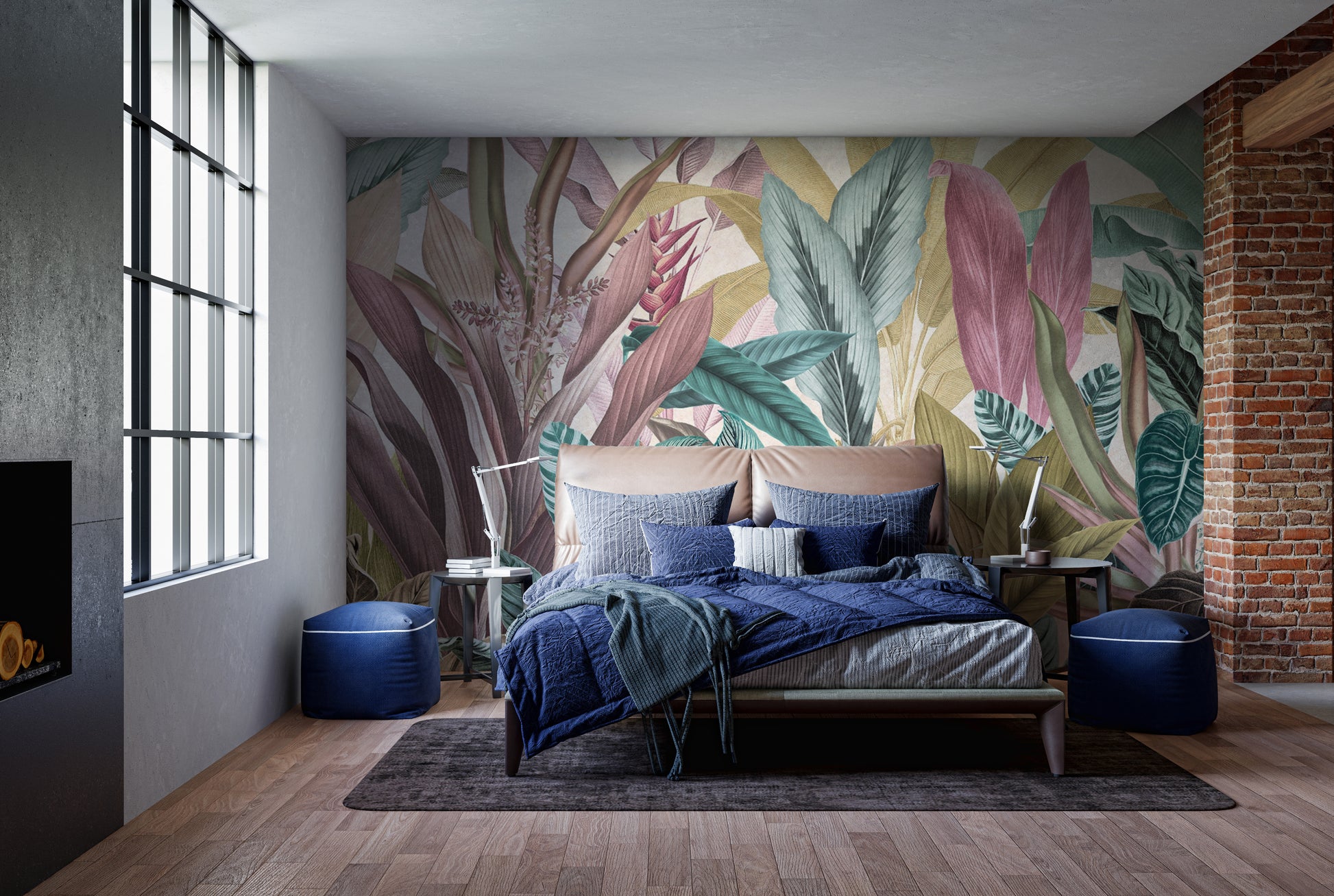 Colorful tropical wallpaper for walls
