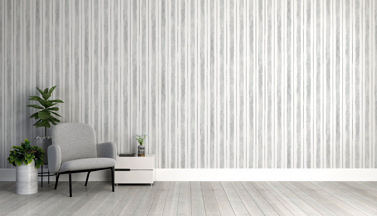 Simple Vertical Striped Wall Coverings
