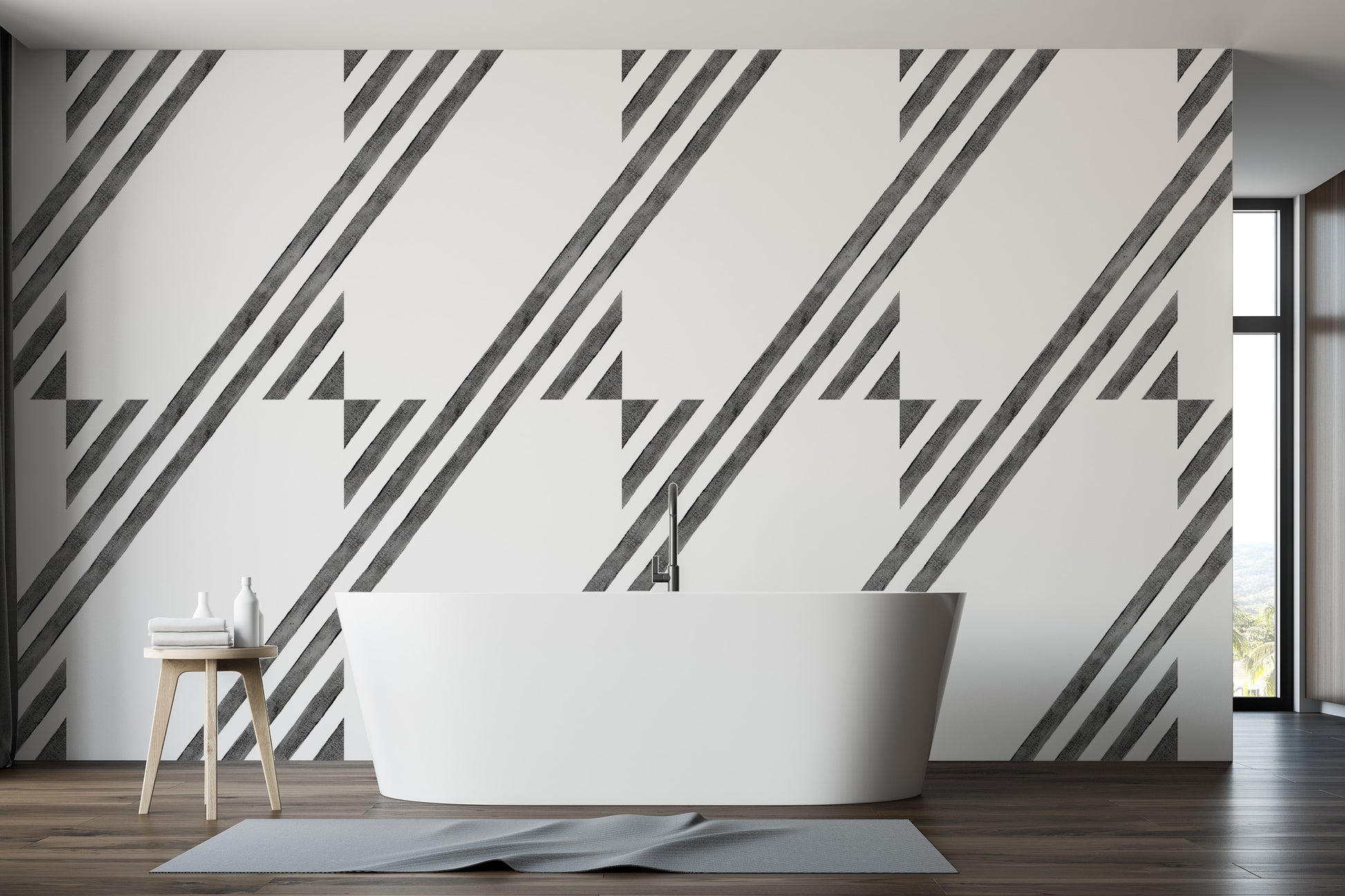 Minimalist geometric wallpaper for modern interiors
