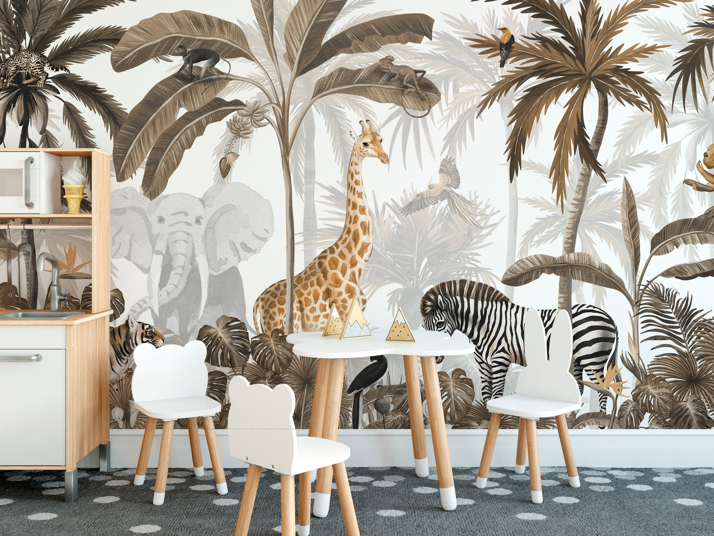 Bold tropical jungle wallpaper for nature-inspired rooms