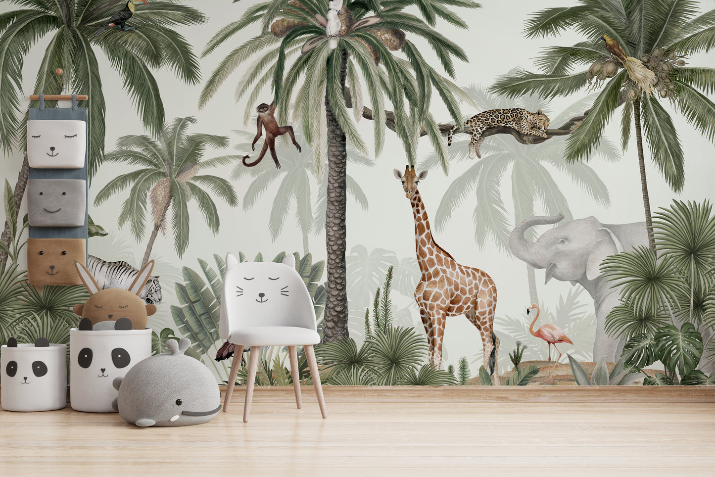 Tropical Jive wallpaper with lush greenery and wildlife