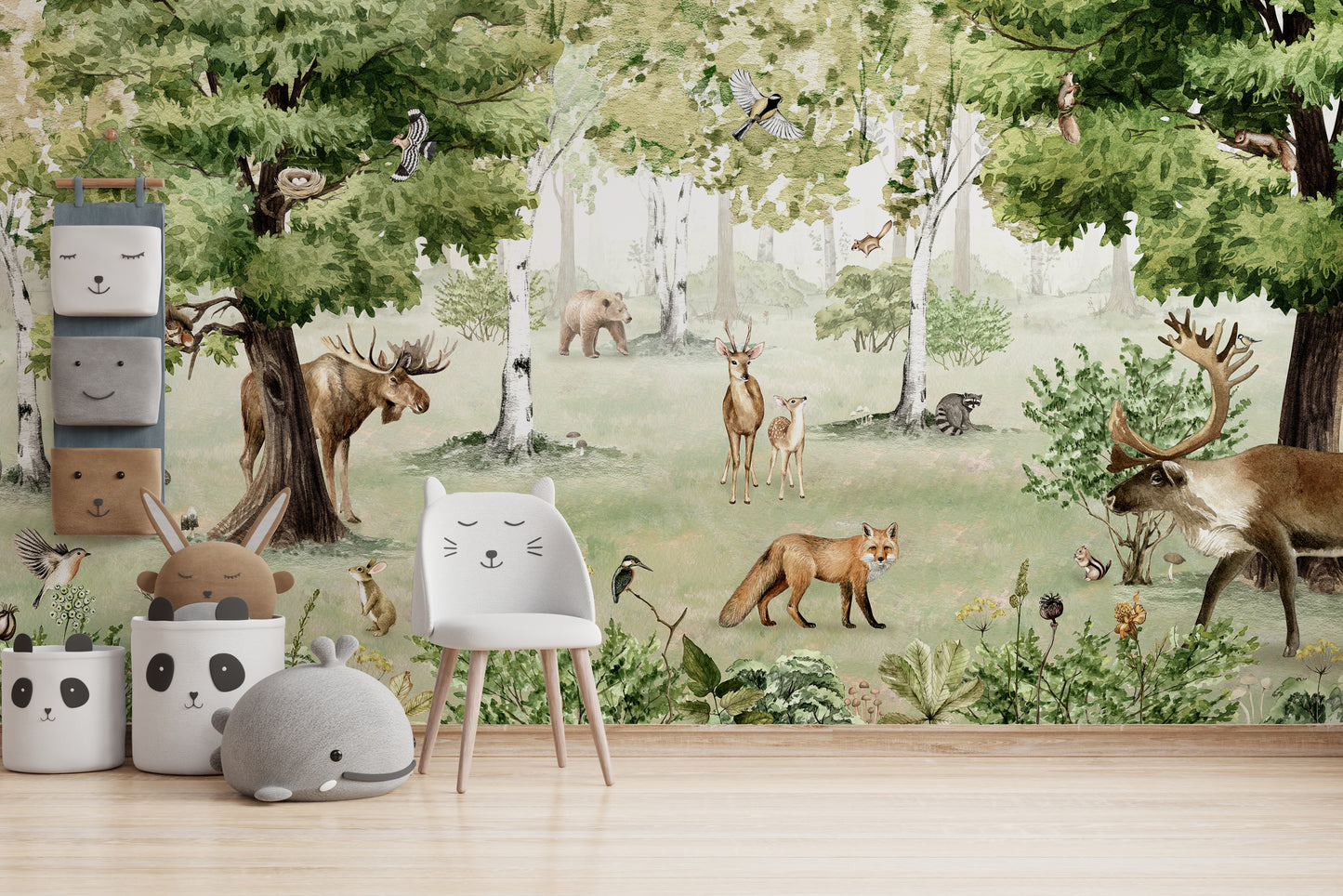 Elegant forest-themed Woodland Wonders wallpaper for walls