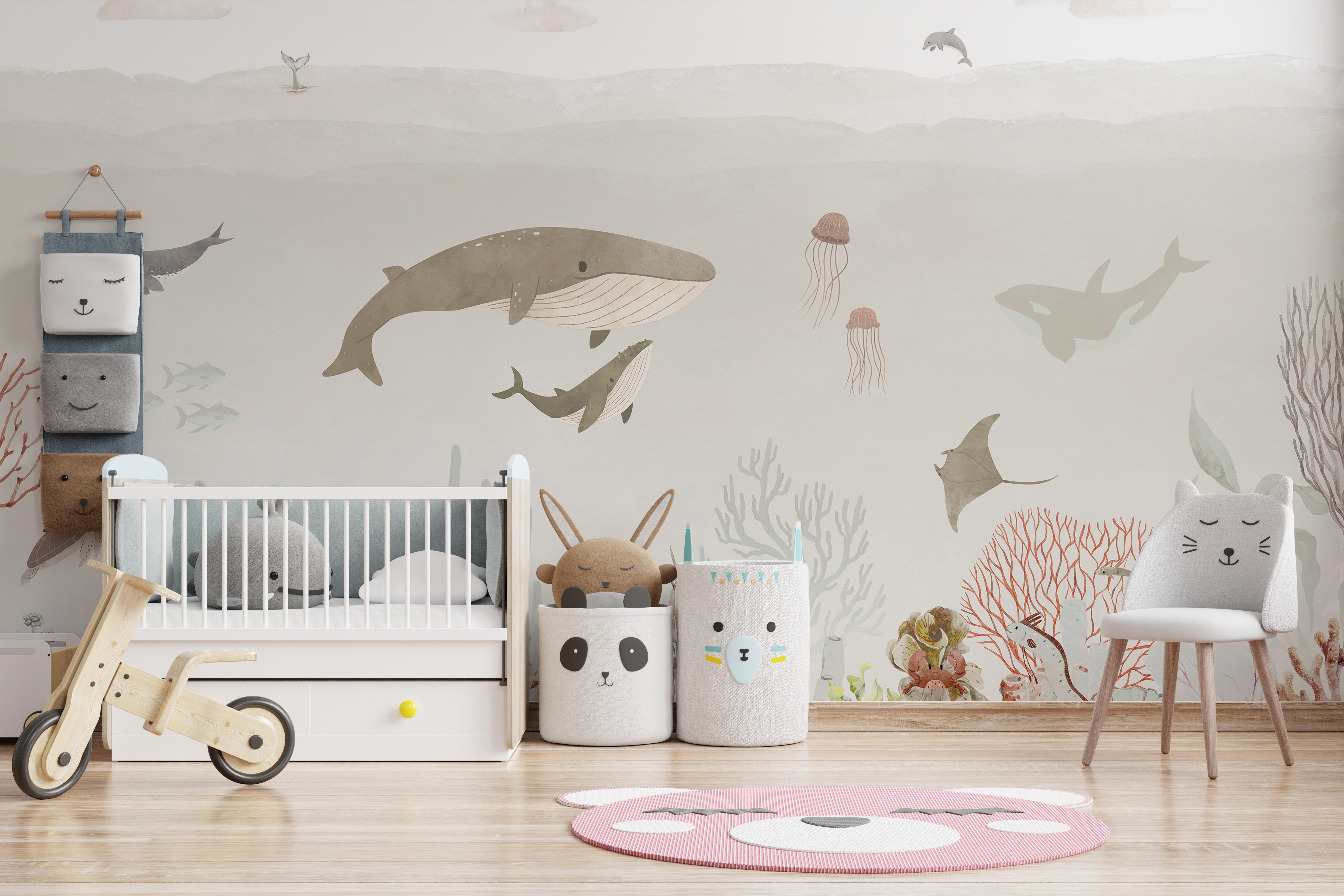 Sensational Sea Brown Wallpaper Mural for kids