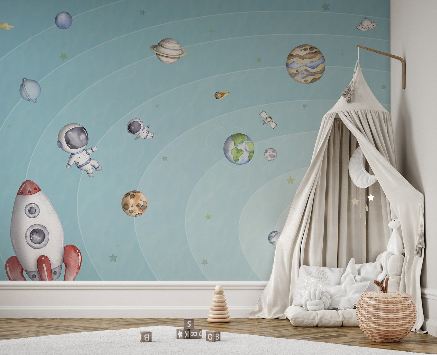 Space Joy Light Wall Mural