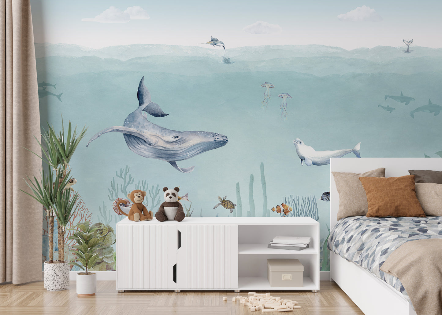 Secret sea life wallpaper murals