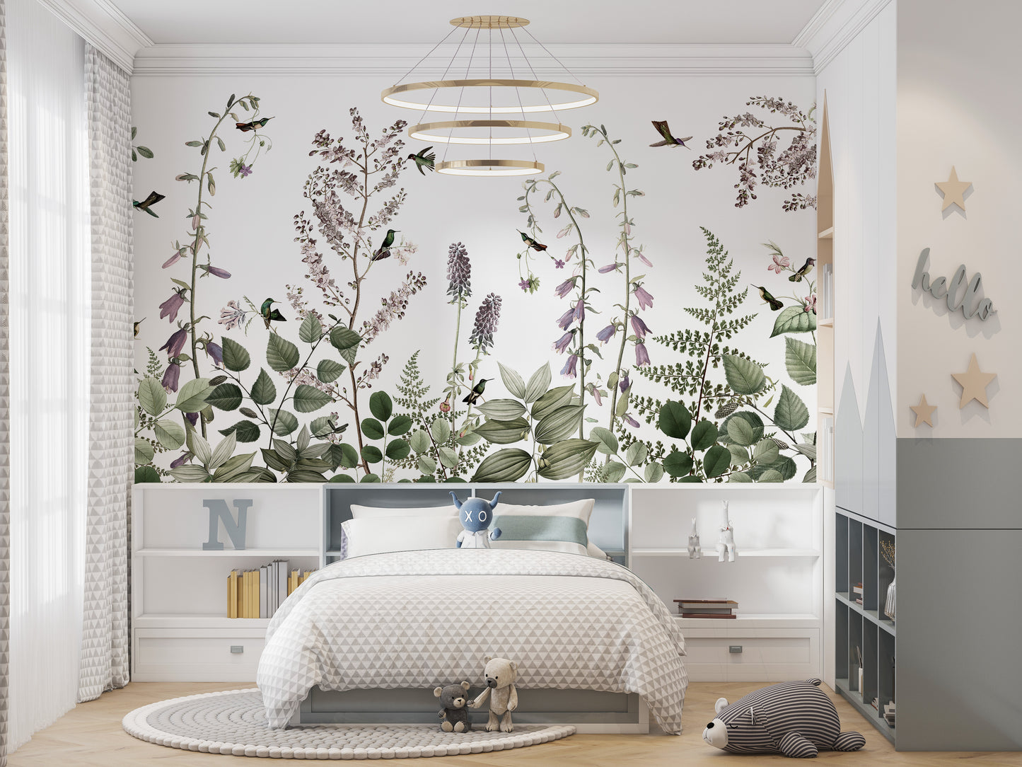 hummingbird hedge wallpaper for renters